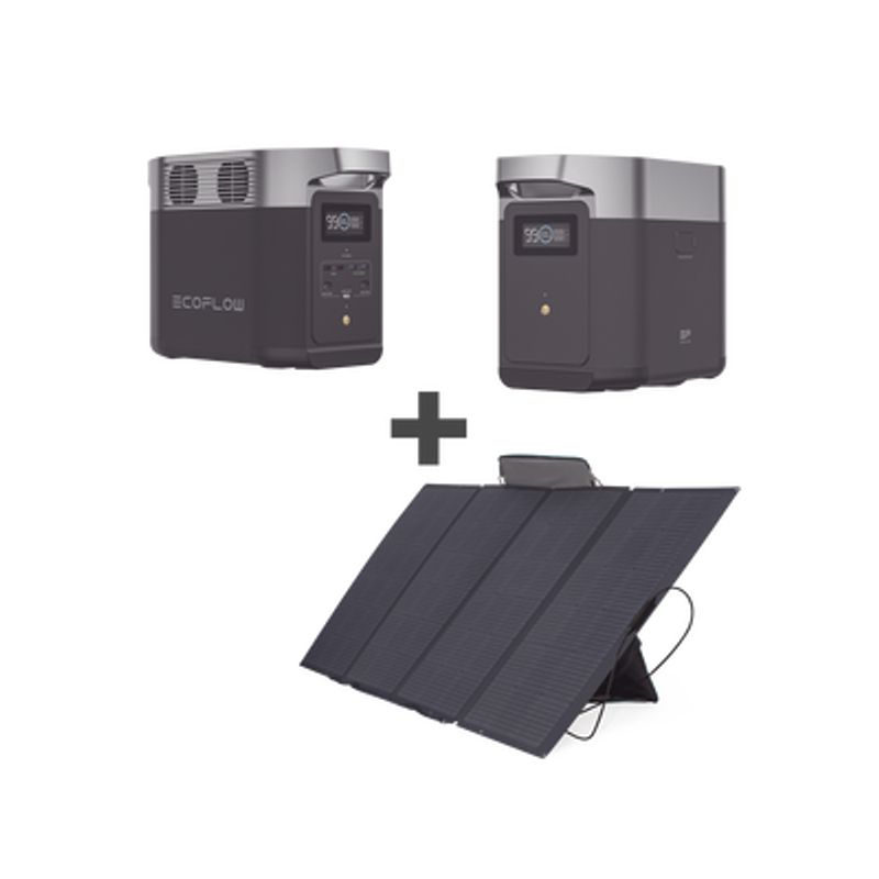 Kit De Estación De Energia Portátil 1024wh  Bateria Externa 1024wh  Panel Solar Flexible 400w (2024wh Totales)