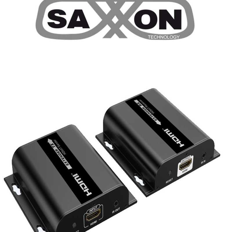 Saxxon Lkv38340 Kit Extensor Hdmi Sobre Ip/ Resolucion 1080p/ Cat 5e/ 6/ Hasta 120 Metros/ Hasta 253 Receptores/ Delay De 70ms/ 