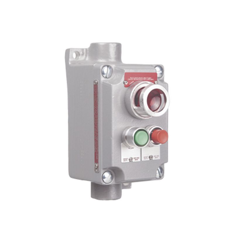  Estación De Control Terminal Con 2 Botones Pulsadores Rojoverde Y Luz Piloto Roja / Entrada 3/4.
