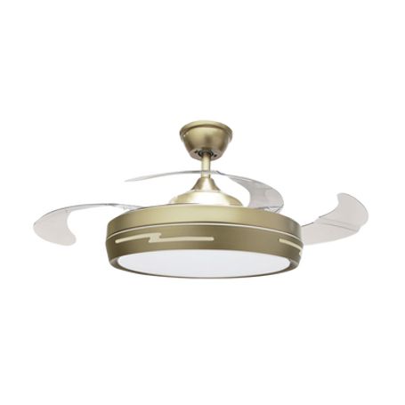 Ventilador De Techo Con Luminario Led De  110 V Ca 50/60 Hz /  88 W /4500 Lm / 6500  4 000  2 700 K /3 Tonos De Luz / 1075 Mm / 