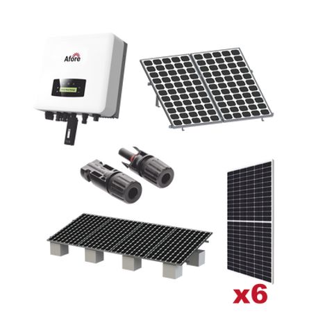 kit solar interconexion 3kw 220vca inversor afore montaje incluido