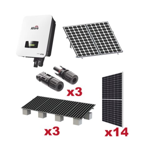kit solar interconexion   7kw  220vca  inversor afore  montaje incluido  