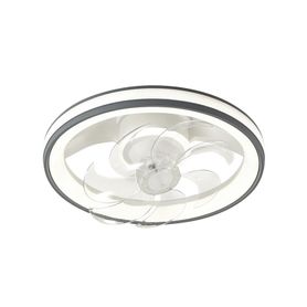 ventilador de techo con luminario led de  110 v ca 5060 hz   88 w 4500 lm  6500  4 000  2 700 k 3 tonos de luz  500 mm  6 veloc