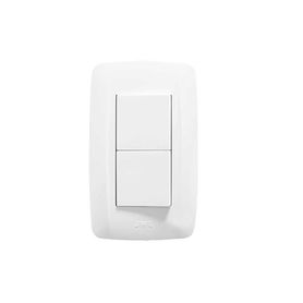 placa con 2 interruptores sencillos 10 a 127 v ca  60 hz   1 12 módulos  color blanco230890