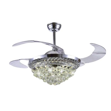 ventilador de techo con luminario led de  110 v ca 5060 hz   88 w 4500 lm  6500  4 000  2 700 k 3 tonos de luz  1075 mm  6 velo