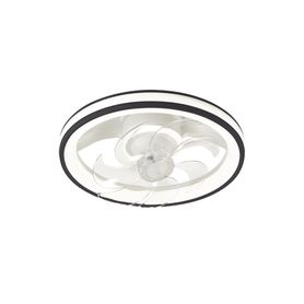 ventilador de techo con luminario led de  110 v ca 5060 hz   88 w 4500 lm  6500  4 000  2 700 k 3 tonos de luz  501 mm  6 veloc