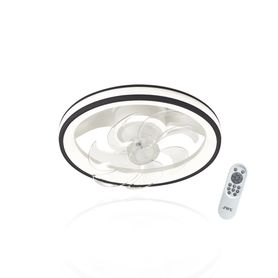 ventilador de techo con luminario led de  110 v ca 5060 hz   88 w 4500 lm  6500  4 000  2 700 k 3 tonos de luz  501 mm  6 veloc