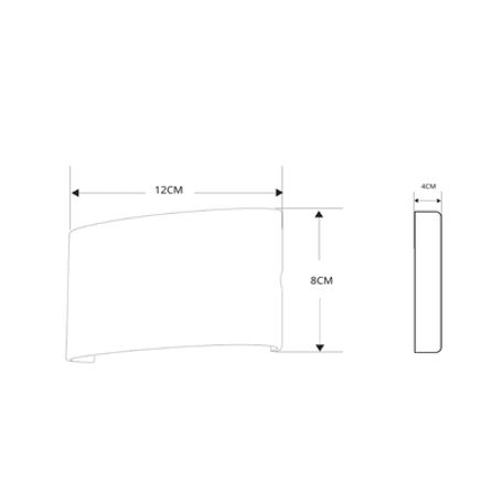 Lámpara Arbotante 4 W 220 Lm / Dimensiones 120 X 80 X 40 Mm / 85  265 Vca 50/60hz / Luz Cálida 2 700 K / Uso En Exterior Ip 54.