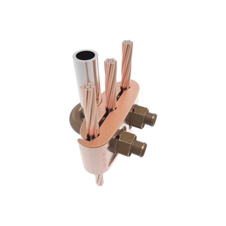 Conector Mecánico Para 3 Cables Para Calibre 2/0 Awg  250 Kcmil A Tuberia De 3/8  O  Varilla 5/8  3/4.