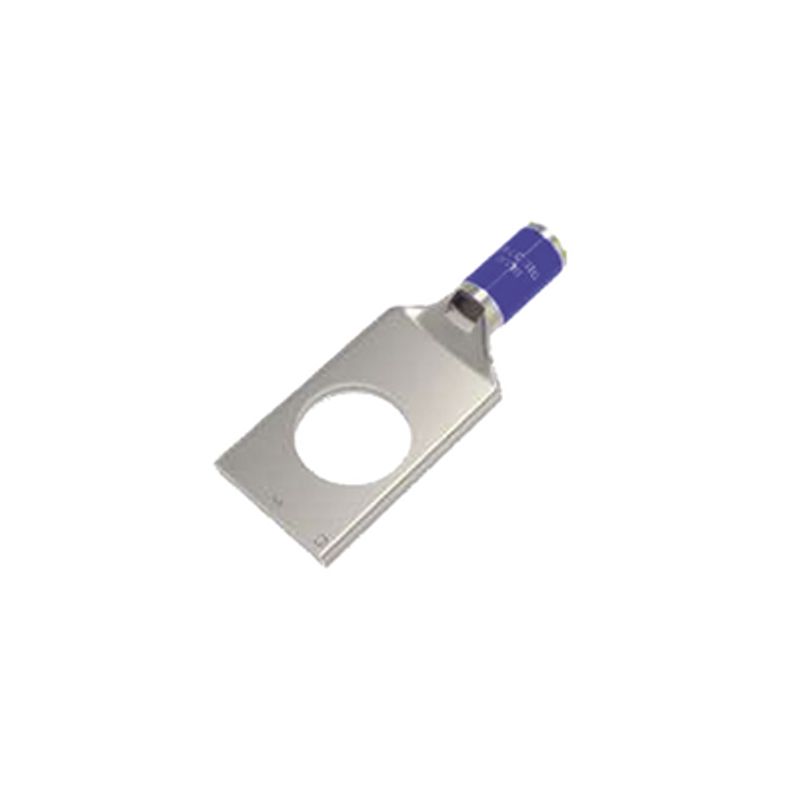 Zapata Terminal De Compresión De Canón Corto Para Tornillo De 3/8 Y Calibre 6 Awg.