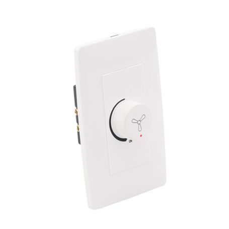 Placa Con Dimmer Rotativo Para Ventilador / 300 W 127 V Ca / Color Blanco. Placa Con Dimmer Rotativo Para Ventilador / 300 W 127 V Ca / Color Blanco.