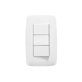 placa con 3 interruptores escalera   127 v60 hz 10 a 1 modulo232052