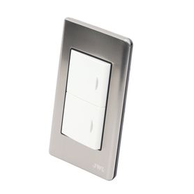 placa con 2 interruptores sencillos 10 a 127 v ca  60 hz   carcasa de acero231014