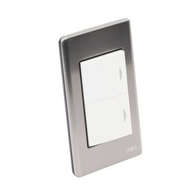 placa con 2 interruptores sencillos 10 a 127 v ca  60 hz   carcasa de acero231014