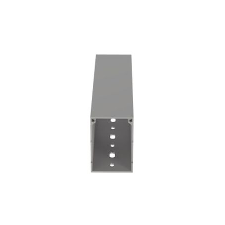 Canaleta Ranurada De Pvc Con Tapa Tipo F 49.5 Mm De Ancho 72.4 Mm De Alto Y 2 M De Largo Color Gris