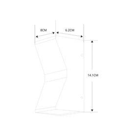 lámpara arbotante 6 w 330 lm  dimensiones 141 x 80 mm  85  265 vca 5060hz  luz cálida 2 700 k  uso en exterior ip 54233425