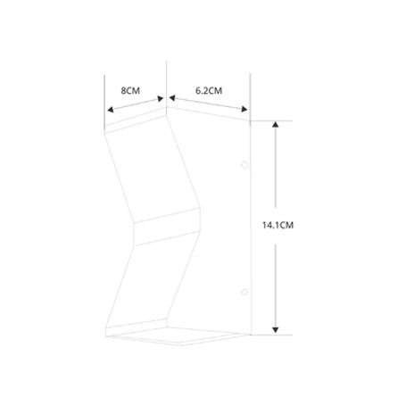 Lámpara Arbotante 6 W 330 Lm / Dimensiones 141 X 80 Mm / 85  265 Vca 50/60hz / Luz Cálida 2 700 K / Uso En Exterior Ip 54.