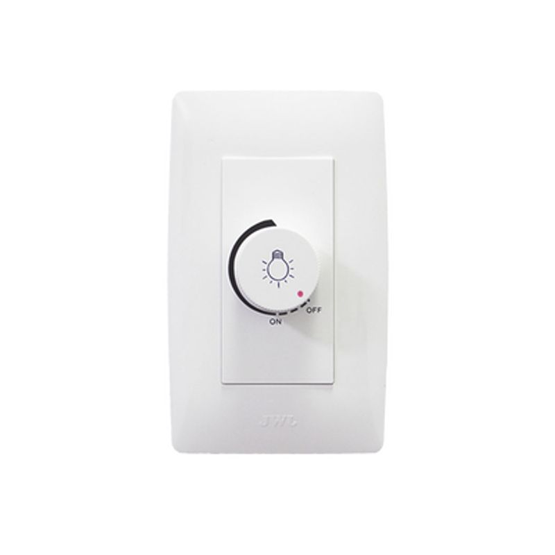 Placa Con Dimmer Rotativo Para Lámpara Incandescentes / 300 W 127 V Ca / Color Blanco.