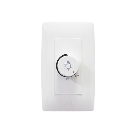 Placa Con Dimmer Rotativo Para Lámpara Incandescentes / 300 W 127 V Ca / Color Blanco.