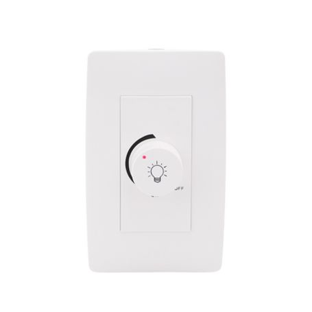 Placa Con Dimmer Rotativo Para Lámpara Incandescentes / 300 W 127 V Ca / Color Blanco.
