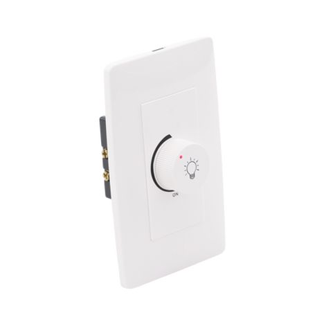 Placa Con Dimmer Rotativo Para Lámpara Incandescentes / 300 W 127 V Ca / Color Blanco.