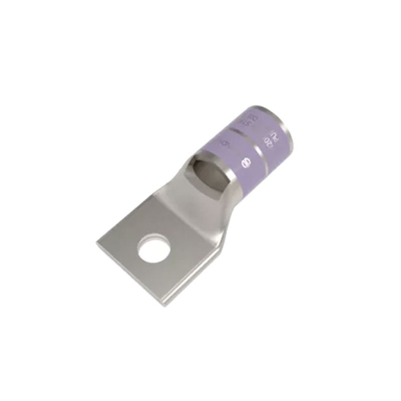 Zapata Terminal De Compresión De Canon Corto Para Tornillo De 1/2 Y Calibre 4/0 Awg.