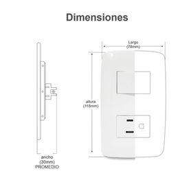 placa con dimmer rotativo para lamparas incandescentes yo halógeno 300w  127 v 60 hz232059