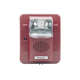 sirena estrobo 1224 vcd multi candela montaje en pared color rojo serie he 05000602037510