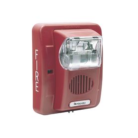 sirena estrobo 1224 vcd multi candela montaje en pared color rojo serie he 05000602037510