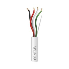 bobina de 152 metros  cable de cobre  4 x 14 awg  tipo audio cmr cl2r ft4  color blanco  para aplicaciones en audio  audacious