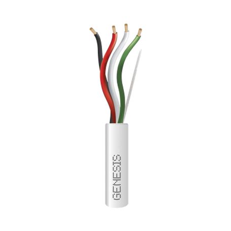 bobina de 152 metros  cable de cobre  4 x 14 awg  tipo audio cmr cl2r ft4  color blanco  para aplicaciones en audio  audacious