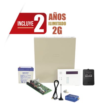 (2 Anos Datos Ilimitado Incluido)  Kit Vista48la Con Comunicador Mini012g Teclado Gabinete Bateria Y Transformador