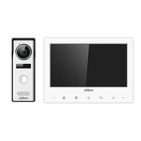 dahua kta02  kit de videoportero analógico monitor con pantalla de 7 pulgadas botones touch frente de calle con camara de 13 me
