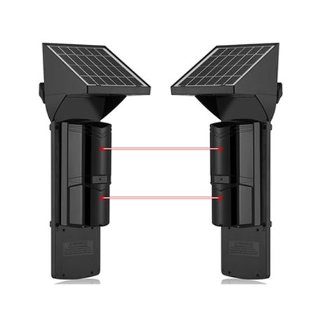 Detector Fotoelectrico Con Celda Solar  De 2 Rayos Alcance Exterior 60 M / Interior 120 M 4 Frecuencias / Para Ambientes Donde N