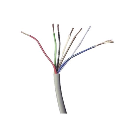 bobina de cable 305 metros 6 x 18 awg color blanco cmr para sistemas de seguridad y alarmas