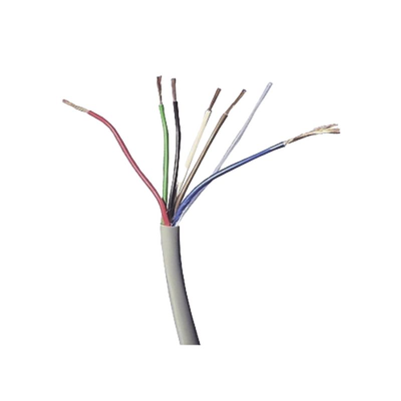 Bobina De Cable 305 Metros 6 X 22 Awg Color Blanco Cmr Para Sistemas De Seguridad Y Alarmas