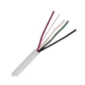 bobina de cable 305 metros 4 x 18 awg color blanco cm para sistemas de seguridad y alarmas