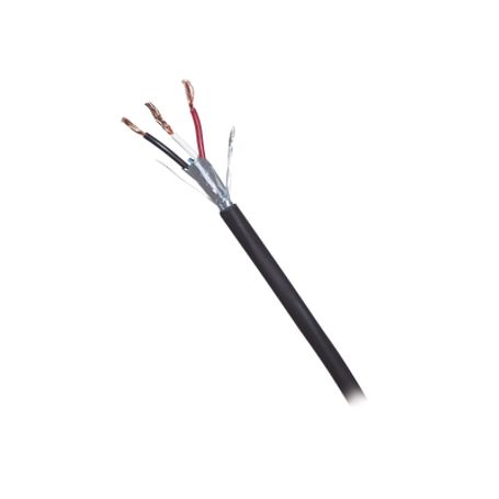 cable 3 x 18 awg  blindado  305 metros  riser  color gris  hecho en méxico