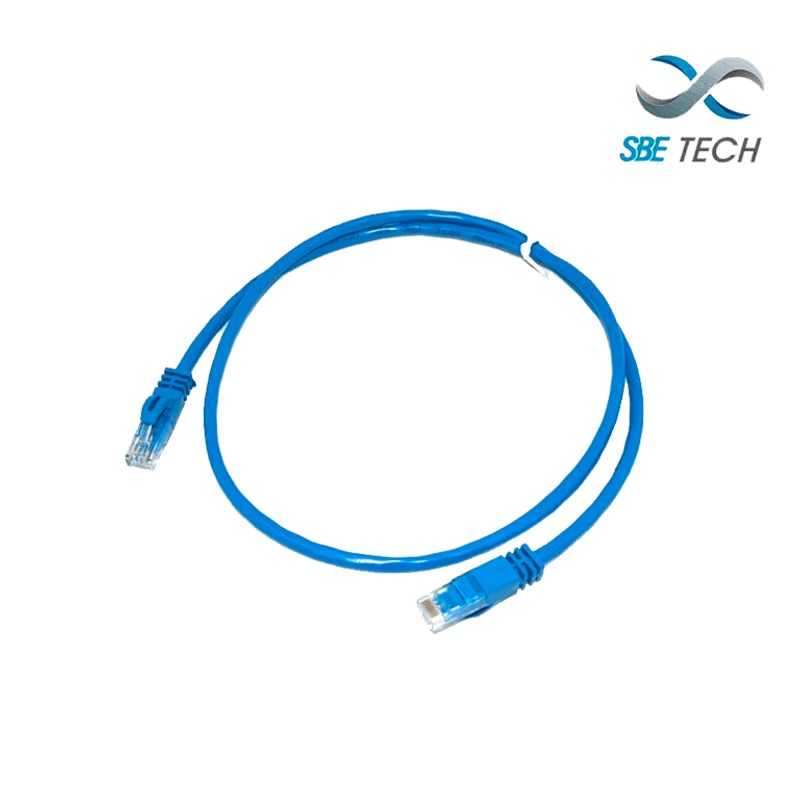 Sbe Tech Sbepcc61.0mbl  Cable De Parcheo Cat 6 Color Azul De 1 Metros/ Bota Inyectada Y Moldeada / Losindispensables