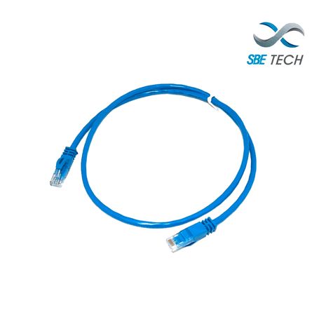 Sbe Tech Sbepcc61.0mbl  Cable De Parcheo Cat 6 Color Azul De 1 Metros/ Bota Inyectada Y Moldeada / Losindispensables