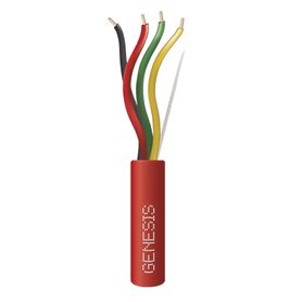 carrete de alambre 305 metros  4 x 16 awg  color rojo  tipo fplr cl3r ul ft4  para aplicaciones  en sistemas de detección de in