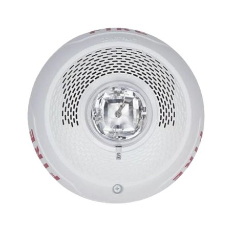 Bocina Con Lámpara Estroboscópica Montaje En Techo Color Blanco Nuevo Diseno Moderno Y Elegante Y Menor Consumo De Corriente