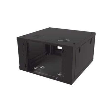 Gabinete De Pared Con Puerta De Cristal Templado 635 Mm De Profundidad 6u Rack De 19 Acero Reforzado