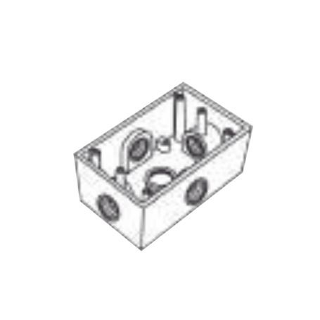 caja condulet fs de 34 1905 mm  con cinco bocas a prueba de intemperie