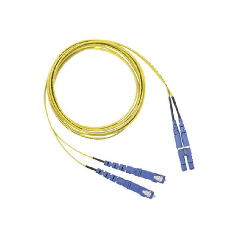 Jumper De Fibra Optica Monomodo 9/125 Os2 Lcsc Duplex Ofnr (riser) Color Amarillo 2 Metros