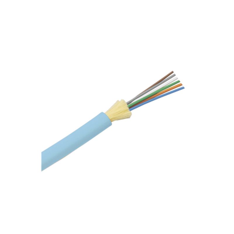 Cable De Fibra Óptica De 24 Hilos Multimodo Om4 50/125 Optimizada Interior Tight Buffer 900um No Conductiva (dieléctrica) Lszh P