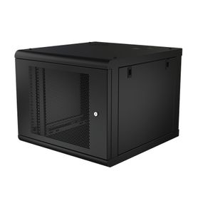 gabinete de pared con puerta perforada 635mm de profundidad 9u rack de 19 acero reforzado