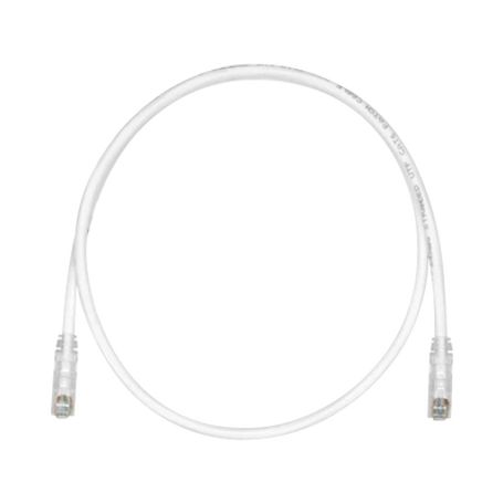 cable de parcheo tx6 utp cat6 24 awg cm color blanco mate 50 cm