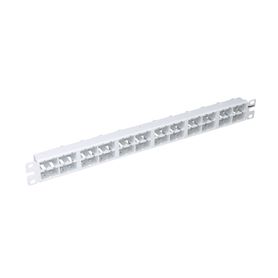 panel de parcheo modular minicom sin conectores plano sin blindaje alta densidad de 48 puertos color blanco 1 ur178461