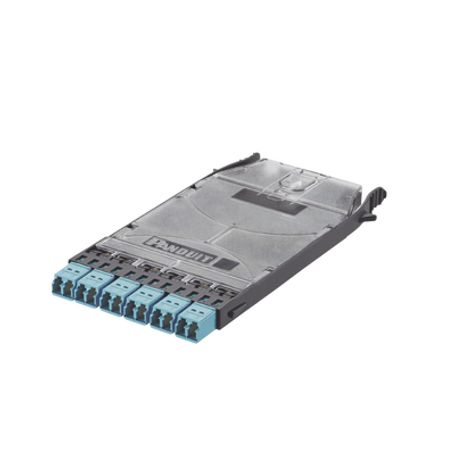 cassette hd flex™ con 6 puertos lc duplex 12 fibras para fibra multimodo om3 color azul204520